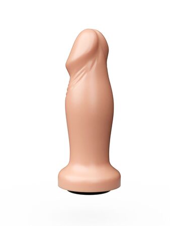 Анальный фаллоимитатор телесного цвета с ярко выраженной головкой - 14 см.